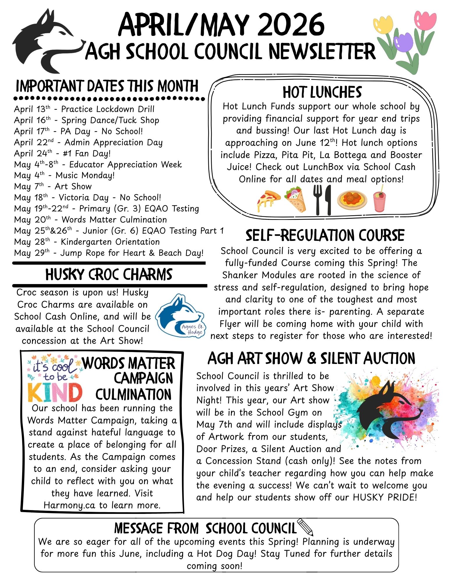 AGH School Council Newsletter School Council Newsletter