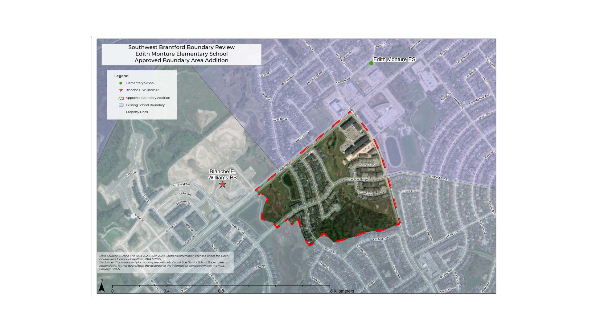Edith Monture Elementary School Approved Boundary Area Addition