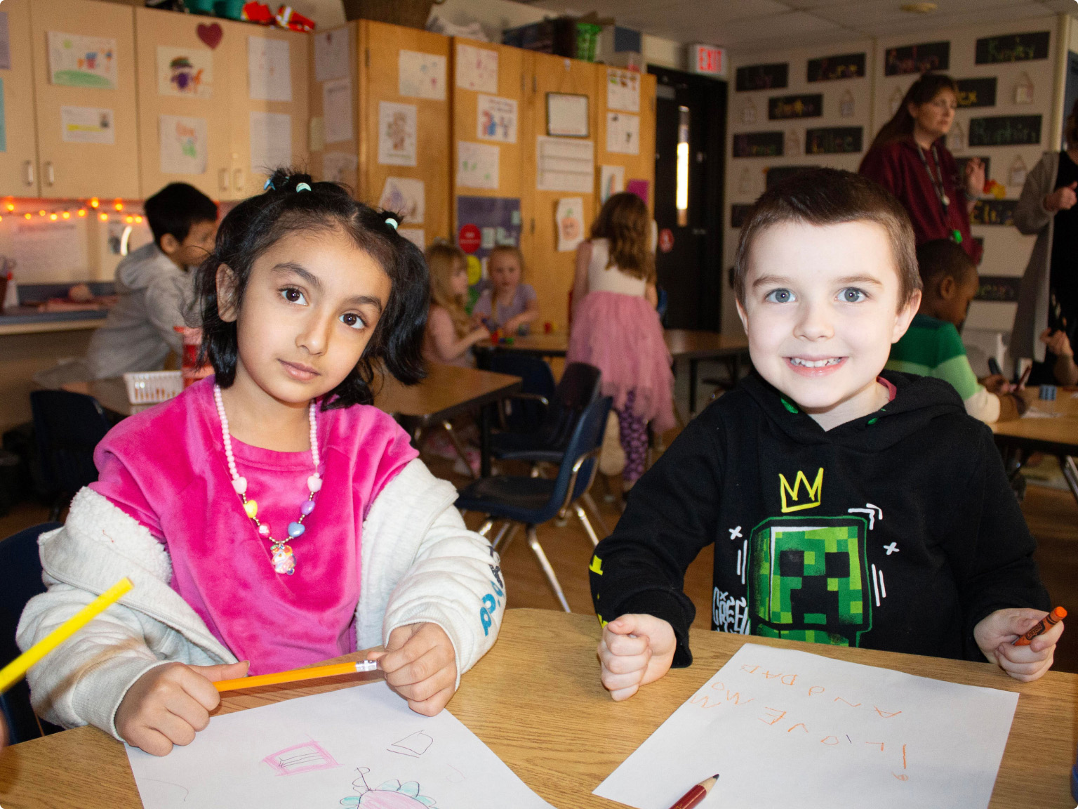 Students in class