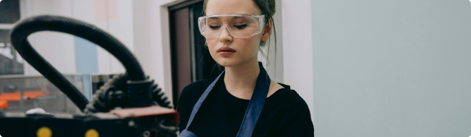 a student in a lab