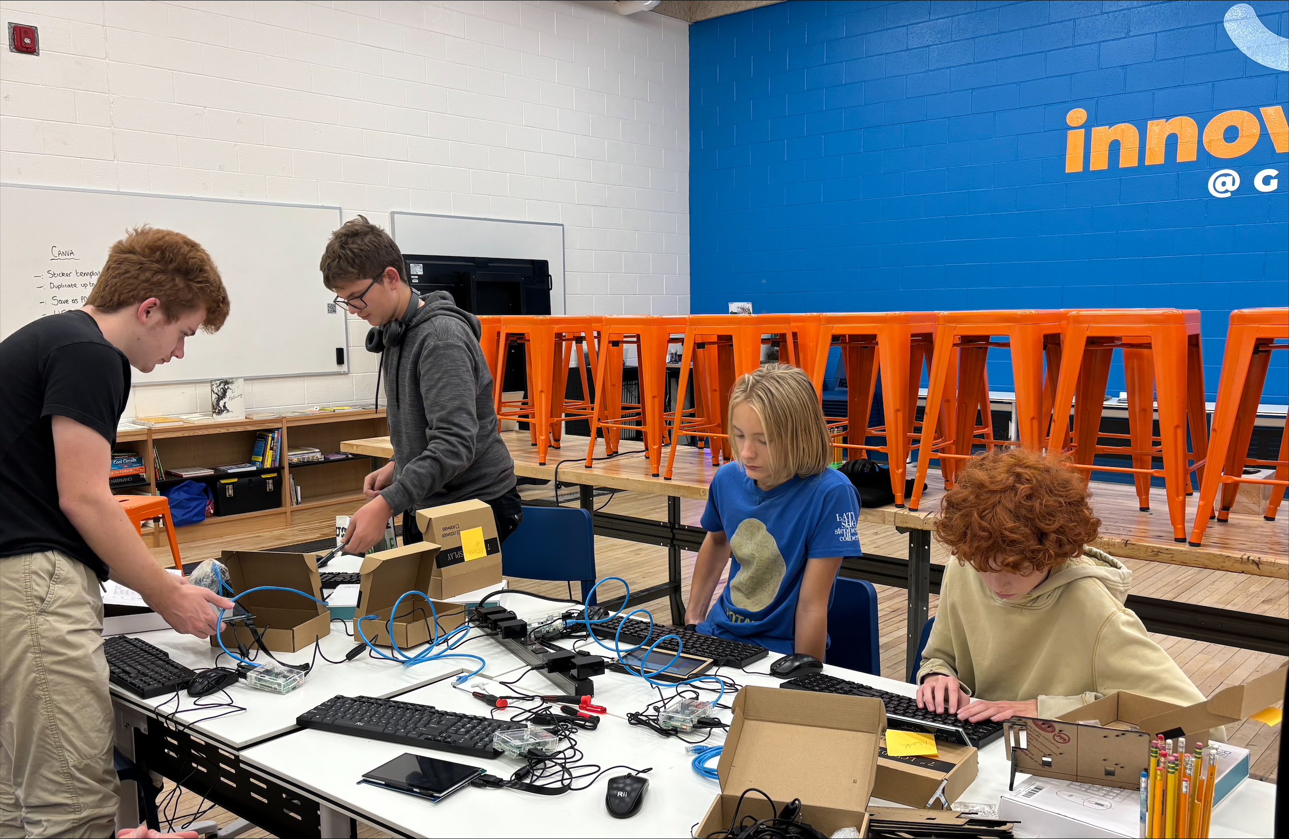 Four students in Grades 9 and 11 completed six one-hour sessions focused on cryptography fundamentals (how data is encrypted and decrypted), and practical cybersecurity tools