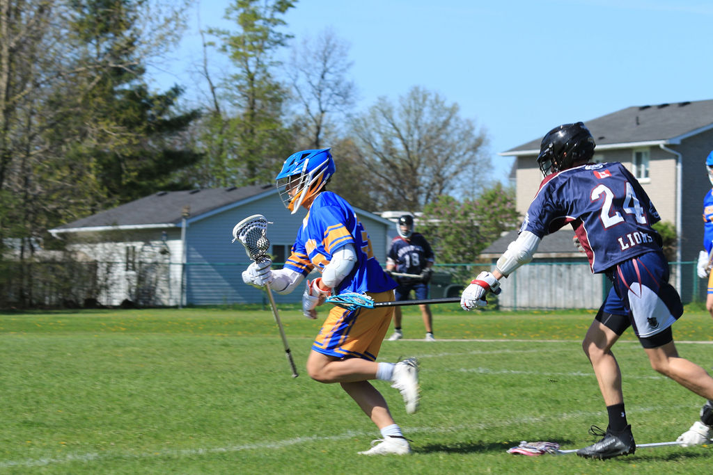 Students playing lacrosse