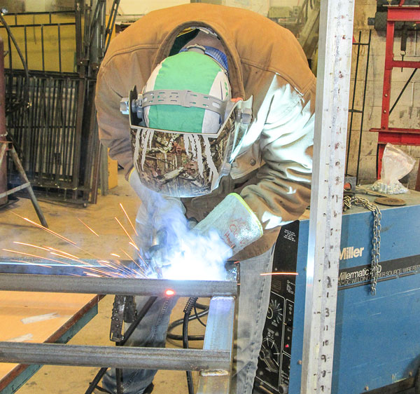 Person welding