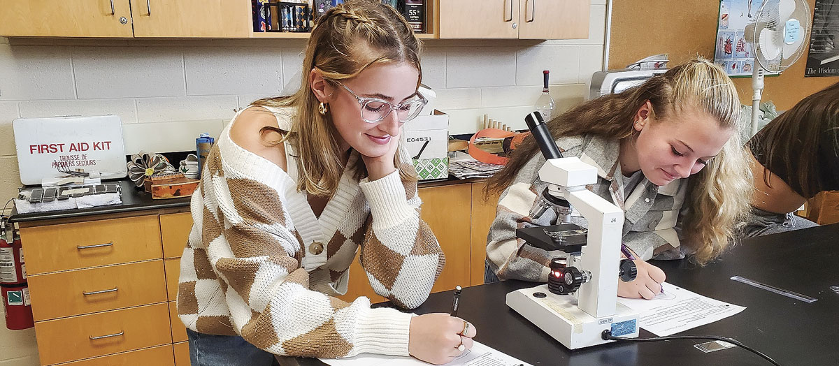 Students doing science