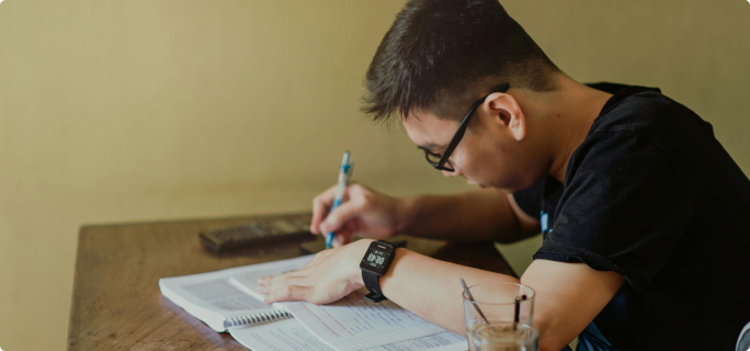 guy studying